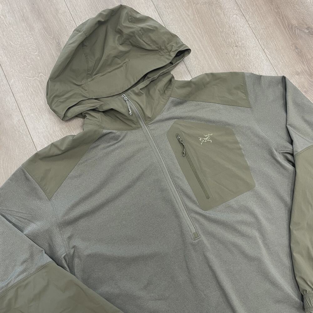 Arc'Teryx Konseal LS Pullover Hoodie sz XL Green SF - Picture 5 of 6